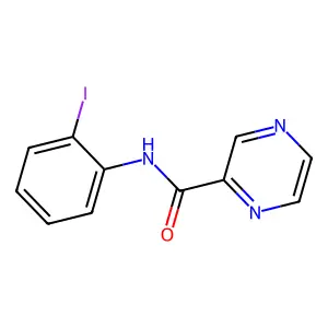 N-(2-碘苯基)吡嗪-2-甲酰胺 structure