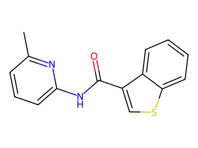 N-(6-methylpyridin-2-yl)-1-benzothiophene-3-carboxamide structure