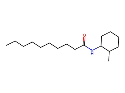 N-(2-methylcyclohexyl)decanamide structure