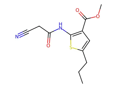 Methyl 2-[(cyanoacetyl)amino]-5-propylthiophene-3-carboxylate structure