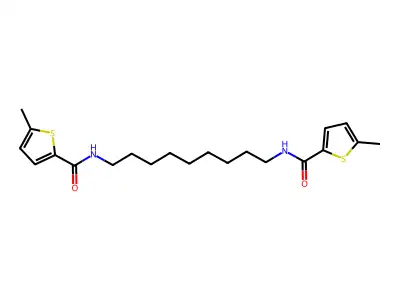 5-methyl-N-[9-[(5-methylthiophene-2-carbonyl)amino]nonyl]thiophene-2-carboxamide structure