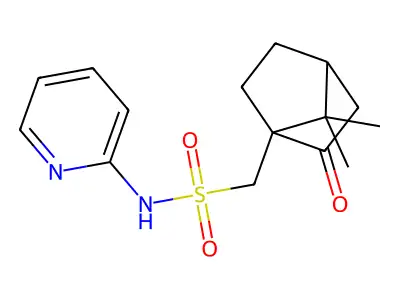 7,7-Dimethyl-1-(((2-pyridylamino)sulfonyl)methyl)bicyclo[2.2.1]heptan-2-one structure