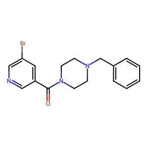 (4-Benzylpiperazino)(5-bromo-3-pyridyl)methanone structure