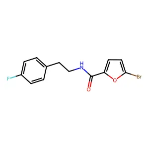 5-bromo-N-[2-(4-fluorophenyl)ethyl]furan-2-carboxamide structure