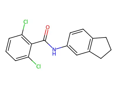 2,6-dichloro-N-(2,3-dihydro-1H-inden-5-yl)benzamide structure