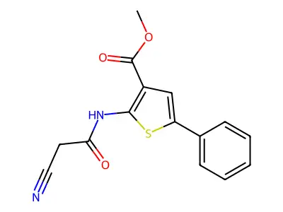 Methyl 2-[(cyanoacetyl)amino]-5-phenylthiophene-3-carboxylate structure