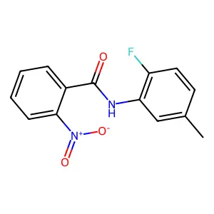 N-(2-fluoro-5-methylphenyl)-2-nitrobenzamide structure