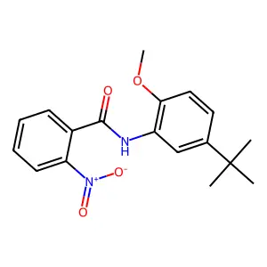 N-(5-tert-butyl-2-methoxyphenyl)-2-nitrobenzamide structure