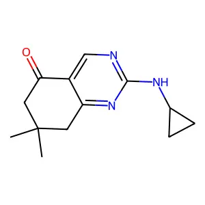2-(Cyclopropylamino)-7,7-dimethyl-6,8-dihydroquinazolin-5-one structure