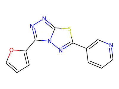 3-(2-Furyl)-6-(3-pyridinyl)[1,2,4]triazolo[3,4-b][1,3,4]thiadiazole structure