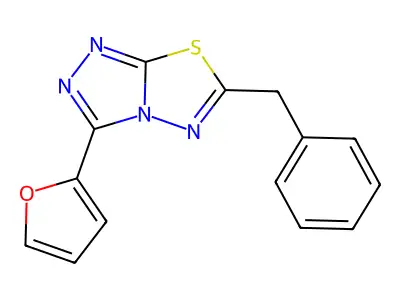6-Benzyl-3-(furan-2-yl)-[1,2,4]triazolo[3,4-b][1,3,4]thiadiazole structure