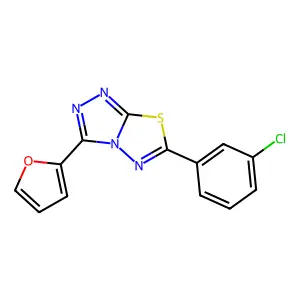 6-(3-Chlorophenyl)-3-(furan-2-yl)-[1,2,4]triazolo[3,4-b][1,3,4]thiadiazole structure
