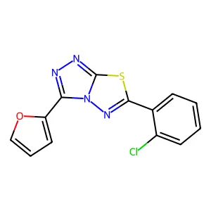6-(2-Chlorophenyl)-3-(furan-2-yl)-[1,2,4]triazolo[3,4-b][1,3,4]thiadiazole structure