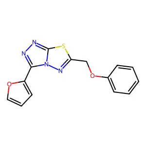 3-(Furan-2-yl)-6-(phenoxymethyl)-[1,2,4]triazolo[3,4-b][1,3,4]thiadiazole structure
