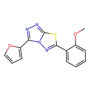 3-(Furan-2-yl)-6-(2-methoxyphenyl)-[1,2,4]triazolo[3,4-b][1,3,4]thiadiazole structure