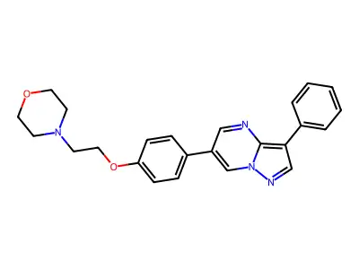 4-[2-[4-(3-Phenylpyrazolo[1,5-a]pyrimidin-6-yl)phenoxy]ethyl]morpholine structure