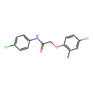 2-(4-chloro-2-methylphenoxy)-N-(4-chlorophenyl)acetamide structure