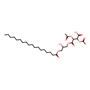 (2-Hydroxy-3-((1-oxooctadecyl)oxy)propyl) hydrogen 2,3-diacetoxysuccinate structure