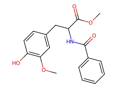 (S)-Methyl 2-benzamido-3-(4-hydroxy-3-methoxyphenyl)propanoate structure
