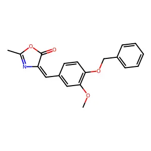 4-[[3-Methoxy-4-(phenylmethoxy)phenyl]methylene]-2-methyl-5(4H)-oxazolone structure