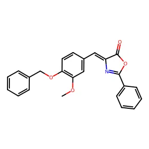 4-[(3-Methoxy-4-phenylmethoxyphenyl)methylidene]-2-phenyl-1,3-oxazol-5-one structure