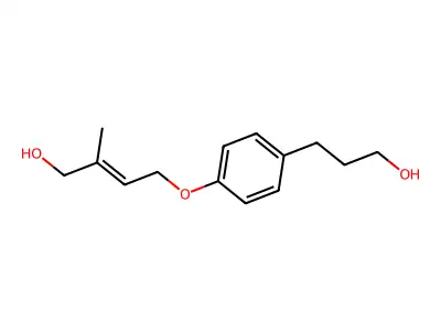 4-[4-(3-Hydroxypropyl)phenoxy]-2-methylbut-2-en-1-ol structure