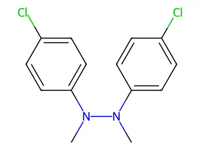 1,2-Bis(4-chlorophenyl)-1,2-dimethylhydrazine structure