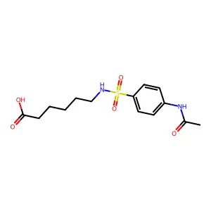Hexanoic acid, 6-[[[4-(acetylamino)phenyl]sulfonyl]amino]- structure