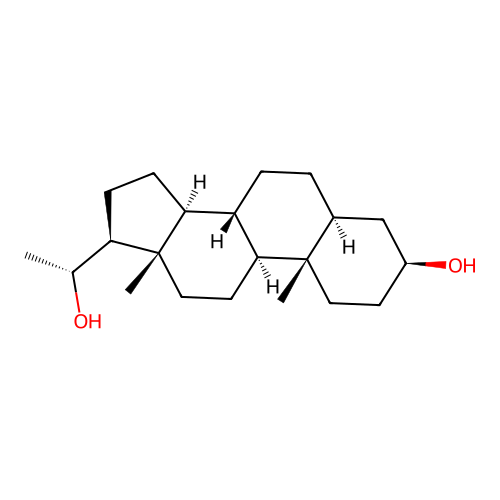 Allopregnane-3beta,20beta-diol structure