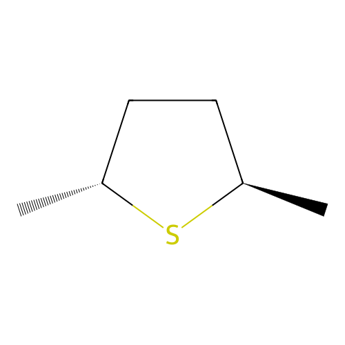 Thiophene, tetrahydro-2,5-dimethyl-, trans- structure