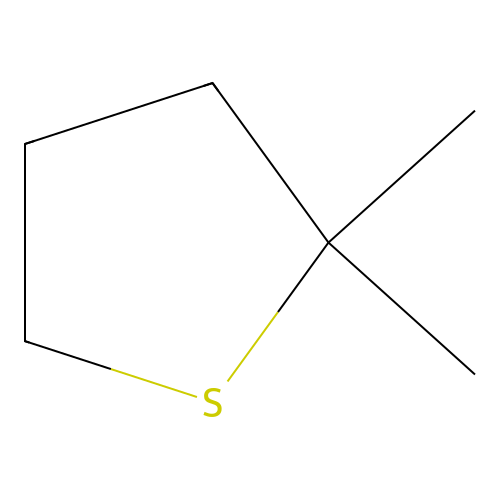 2,2-Dimethyl-thiacyclopentane structure