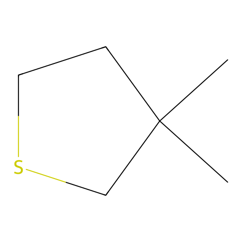 3,3-Dimethyl-thiacyclopentane structure