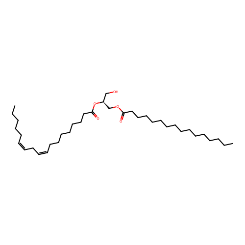 DG(16:0/18:2(9Z,12Z)/0:0) structure