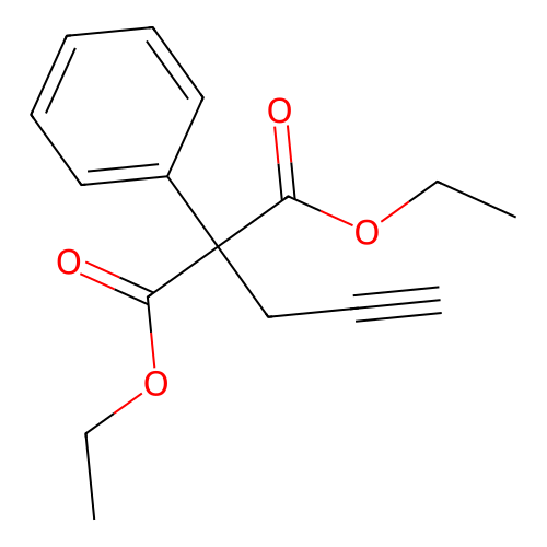 Diethyl 2-phenyl-2-(2-propynyl)malonate structure