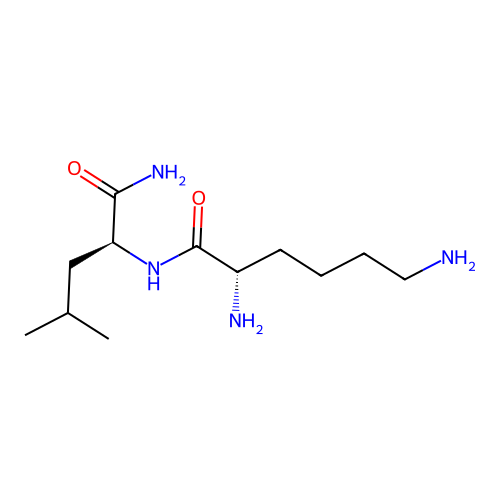 H-Lys-leu-NH2 structure