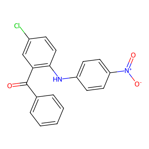 5-Chloro-2-[(4-nitrophenyl)amino]phenyl phenyl ketone structure