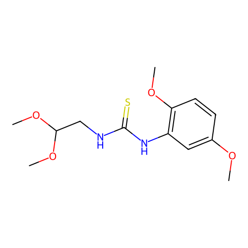N-(2,2-dimethoxyethyl)-N'-(2,5-dimethoxyphenyl)thiourea structure