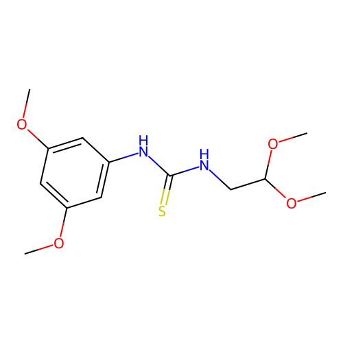 N-(2,2-dimethoxyethyl)-N'-(3,5-dimethoxyphenyl)thiourea structure