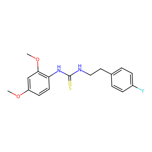 1-(2,4-Dimethoxyphenyl)-3-[2-(4-fluorophenyl)ethyl]thiourea structure