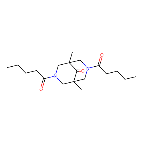 1,5-Dimethyl-3,7-dipentanoyl-3,7-diazabicyclo[3.3.1]nonan-9-one structure
