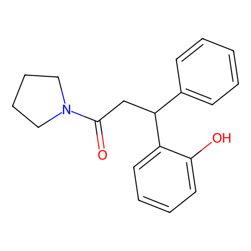 3-(2-Hydroxyphenyl)-3-phenyl-1-(pyrrolidin-1-yl)propan-1-one structure
