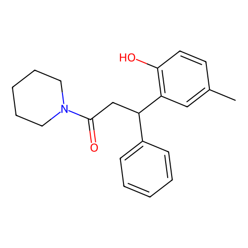 3-(2-Hydroxy-5-methylphenyl)-3-phenyl-1-(piperidin-1-yl)propan-1-one structure