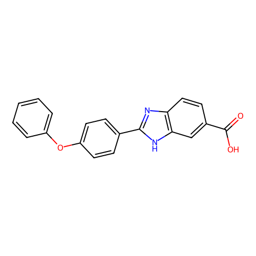 2-(4-phenoxyphenyl)-3H-benzimidazole-5-carboxylic acid structure