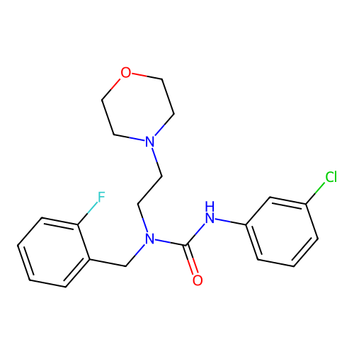 3-(3-Chlorophenyl)-1-(2-fluorobenzyl)-1-[2-(morpholin-4-yl)ethyl]urea structure