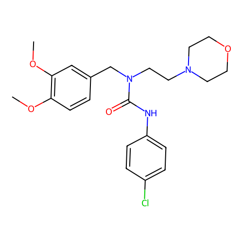 3-(4-Chlorophenyl)-1-(3,4-dimethoxybenzyl)-1-[2-(morpholin-4-yl)ethyl]urea structure