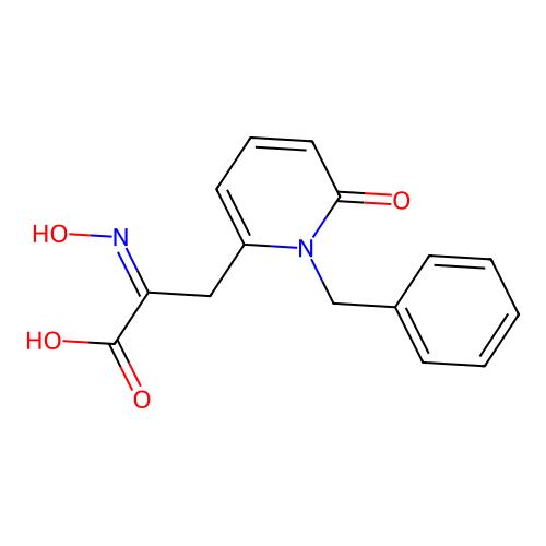 3-(1-Benzyl-6-oxopyridin-2-yl)-2-hydroxyiminopropanoic acid structure