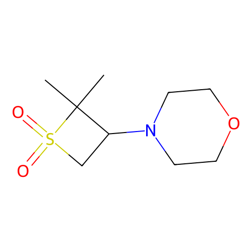 4-(2,2-Dimethyl-1,1-dioxido-3-thietanyl)morpholine structure