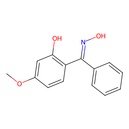 2-Hydroxy-4-methoxy-benzophenonoxime structure