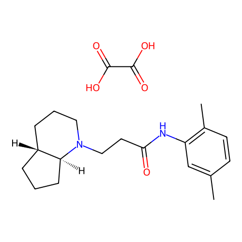 trans-N-(2,5-Dimethylphenyl)octahydro-1H-pyrindine-1-propanamide oxalate structure