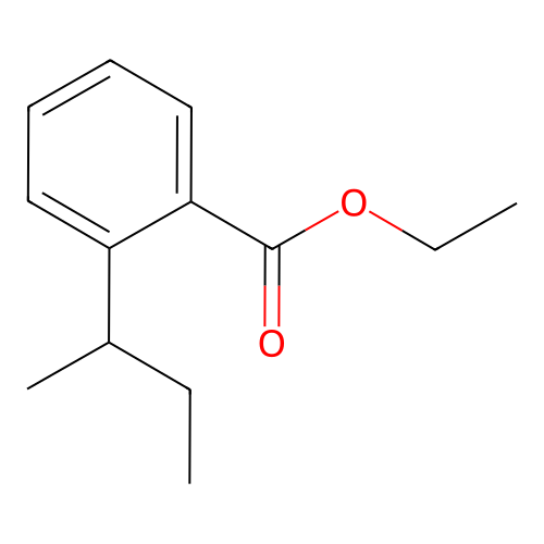 Ethyl 2-(butan-2-yl)benzoate structure